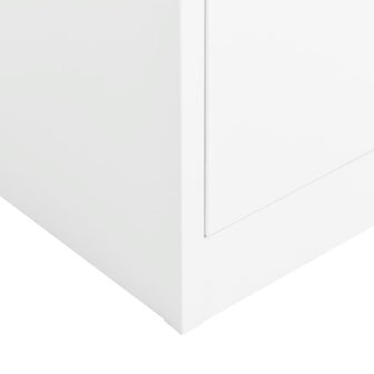 Lockerkast 90x40x180 cm staal wit 6