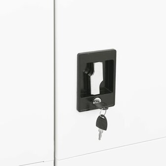 Lockerkast 90x40x180 cm staal wit 7