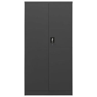 Lockerkast 90x40x180 cm staal antracietkleurig 2