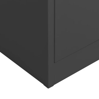 Lockerkast 90x40x180 cm staal antracietkleurig 6