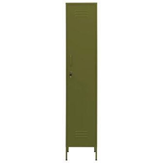 Lockerkast 35x46x180 cm staal olijfgroen 3