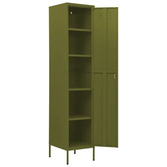 Lockerkast 35x46x180 cm staal olijfgroen 6