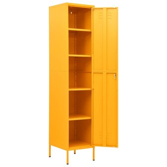 Lockerkast 35x46x180 cm staal mosterdgeel 6