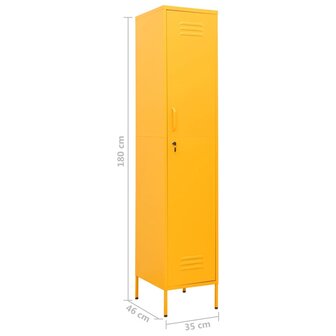 Lockerkast 35x46x180 cm staal mosterdgeel 9