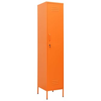 Lockerkast 35x46x180 cm staal oranje 2