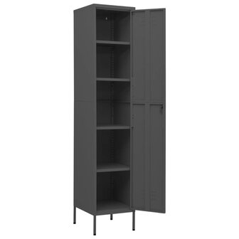 Lockerkast 35x46x180 cm staal antracietkleurig 6