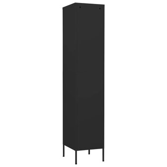 Lockerkast 35x46x180 cm staal zwart 5