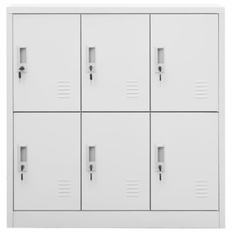 Lockerkast 90x45x92,5 cm staal lichtgrijs 2