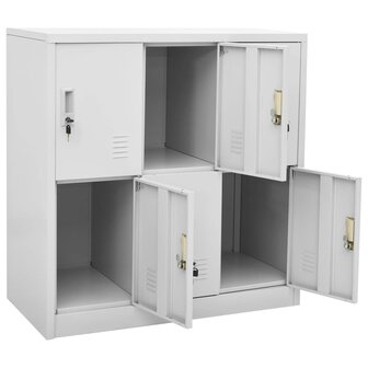 Lockerkast 90x45x92,5 cm staal lichtgrijs 5