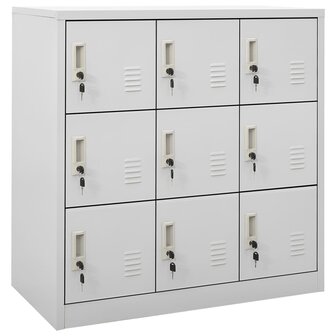 Lockerkast 90x45x92,5 cm staal lichtgrijs 1