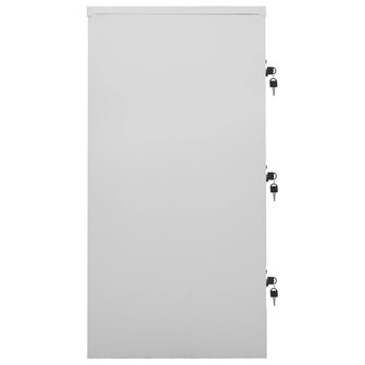 Lockerkast 90x45x92,5 cm staal lichtgrijs 3