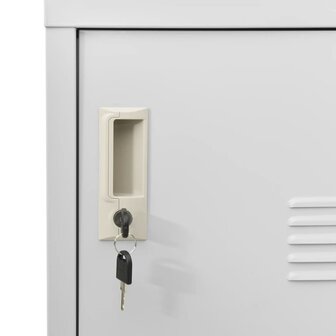 Lockerkast 90x45x92,5 cm staal lichtgrijs 6
