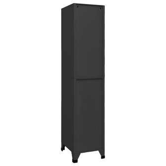 Lockerkast 38x45x180 cm staal antracietkleurig 2