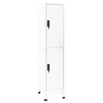 Lockerkast 38x45x180 cm staal wit 1