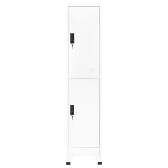 Lockerkast 38x45x180 cm staal wit 2