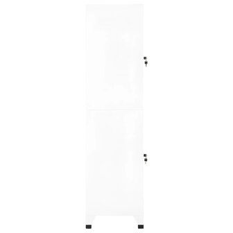 Lockerkast 38x45x180 cm staal wit 4