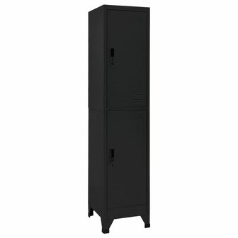 Lockerkast 38x45x180 cm staal zwart 1