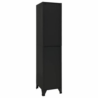 Lockerkast 38x45x180 cm staal zwart 5