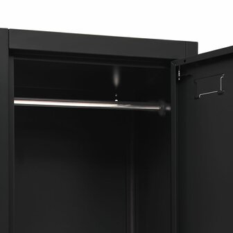 Lockerkast 38x45x180 cm staal zwart 6