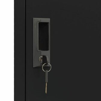 Lockerkast 38x45x180 cm staal zwart 7