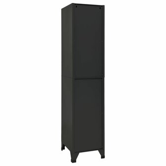 Lockerkast 38x45x180 cm staal antracietkleurig 5