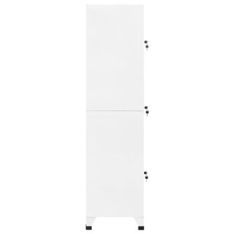 Lockerkast 38x45x180 cm staal wit 4