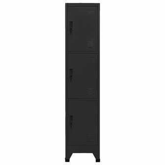 Lockerkast 38x45x180 cm staal zwart 2