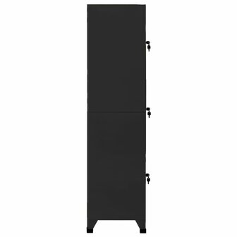Lockerkast 38x45x180 cm staal zwart 3