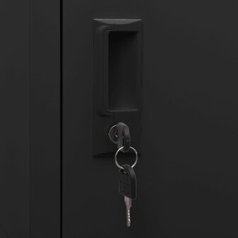 Lockerkast 38x45x180 cm staal zwart 6