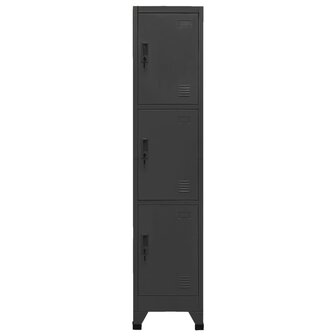 Lockerkast 38x45x180 cm staal antracietkleurig 2