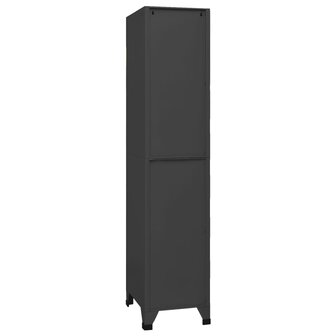 Lockerkast 38x45x180 cm staal antracietkleurig 3