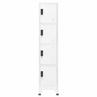 Lockerkast 38x45x180 cm staal wit 2