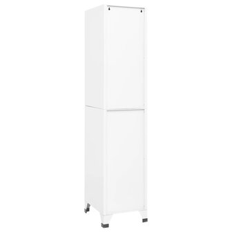 Lockerkast 38x45x180 cm staal wit 4