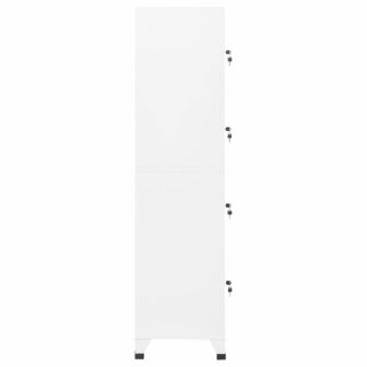 Lockerkast 38x45x180 cm staal wit 5
