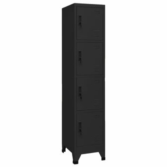 Lockerkast 38x45x180 cm staal zwart 1
