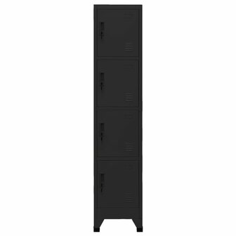 Lockerkast 38x45x180 cm staal zwart 2