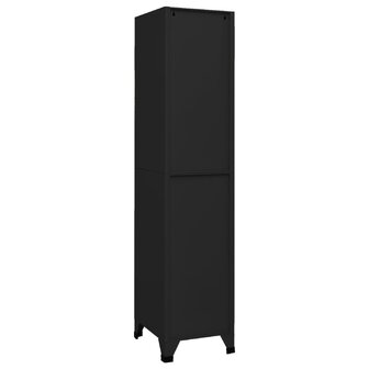 Lockerkast 38x45x180 cm staal zwart 3