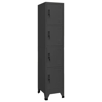 Lockerkast 38x45x180 cm staal antracietkleurig 1