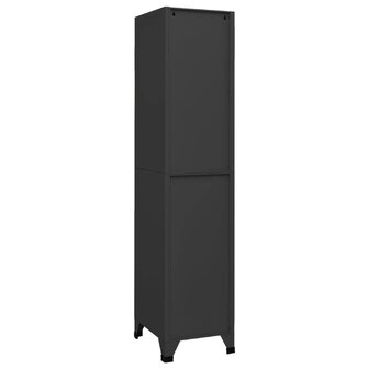 Lockerkast 38x45x180 cm staal antracietkleurig 3