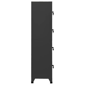 Lockerkast 38x45x180 cm staal antracietkleurig 4