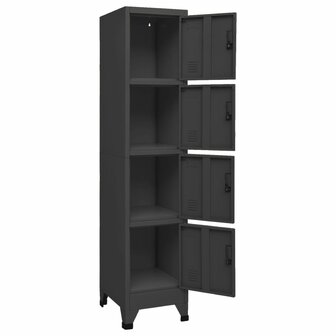 Lockerkast 38x45x180 cm staal antracietkleurig 5