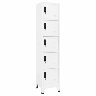 Lockerkast 38x40x180 cm staal wit 1