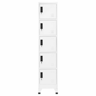 Lockerkast 38x40x180 cm staal wit 2