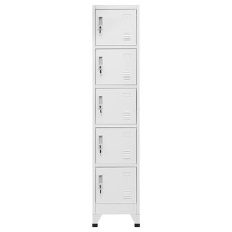 Lockerkast 38x40x180 cm staal lichtgrijs 2