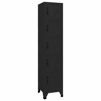 Lockerkast 38x40x180 cm staal zwart 1