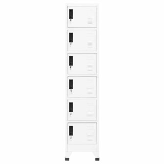 Lockerkast 38x40x180 cm staal wit 2