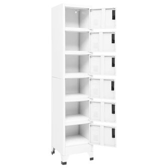 Lockerkast 38x40x180 cm staal wit 3