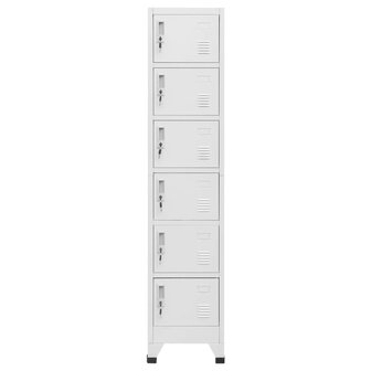 Lockerkast 38x40x180 cm staal lichtgrijs 2