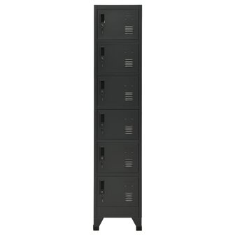 Lockerkast 38x40x180 cm staal antracietkleurig 2