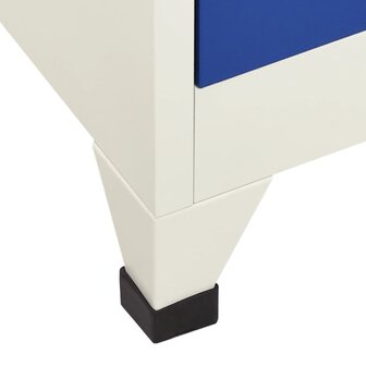 Lockerkast 90x45x180 cm staal grijs en blauw 6